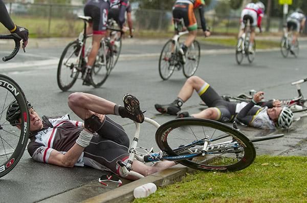 A nasty crash on one of the corners in North Shore.