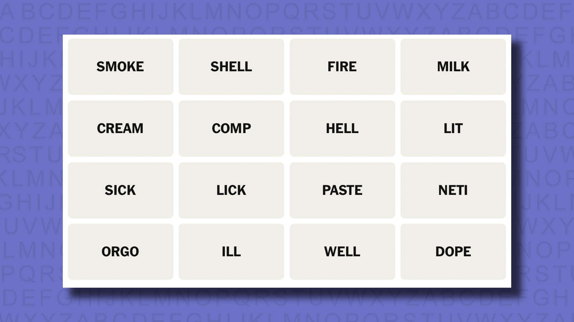 NYT Connections hints for game 692 on a purple background