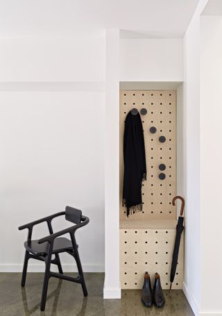 entrance closet detail at Hem House by Future Firm In Chicago