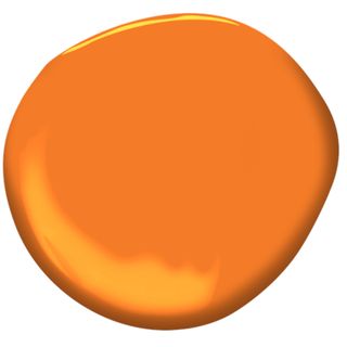 bright orange paint swatch