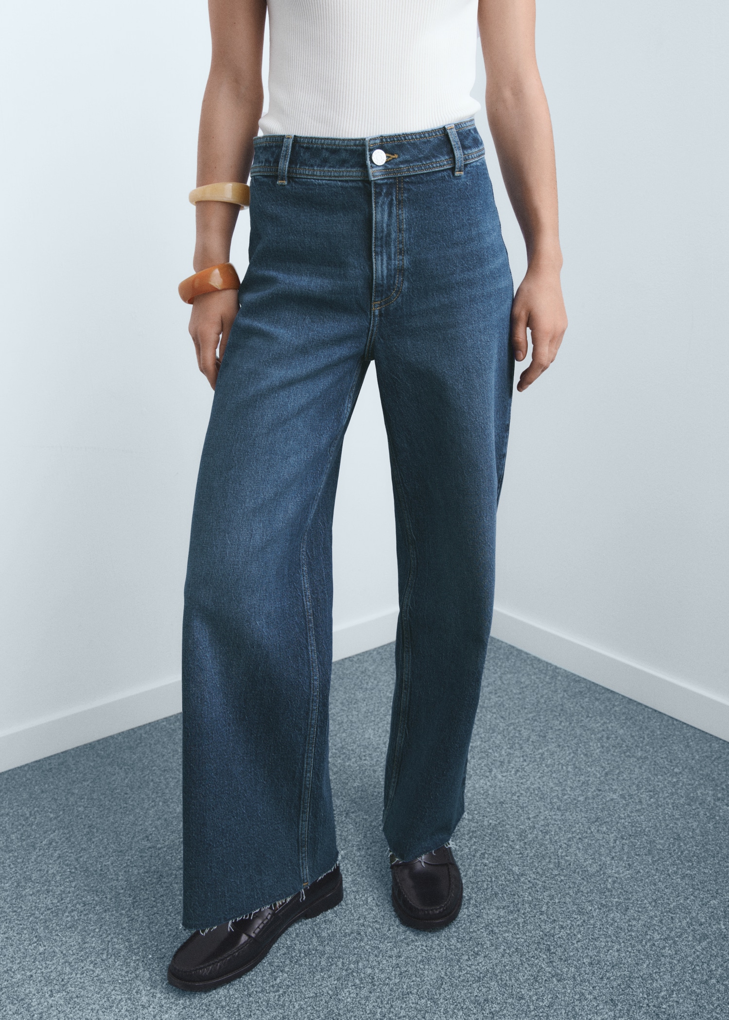 Catherin Culotte High-Rise Jeans - Women | Mango Usa