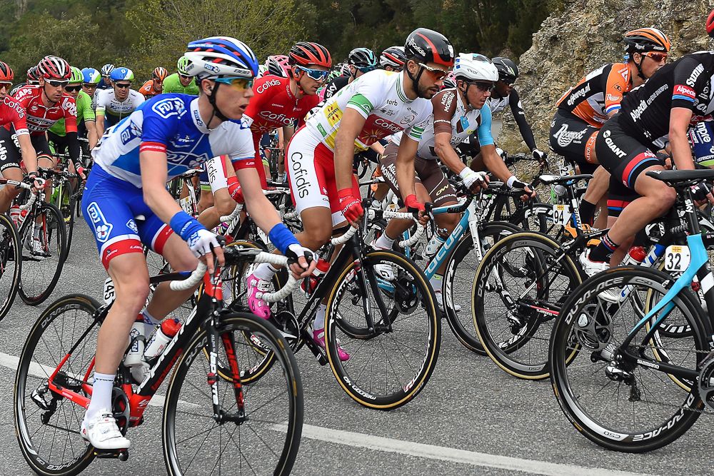 Nacer Bouhanni competes during the second stage of Volta a Catalunya