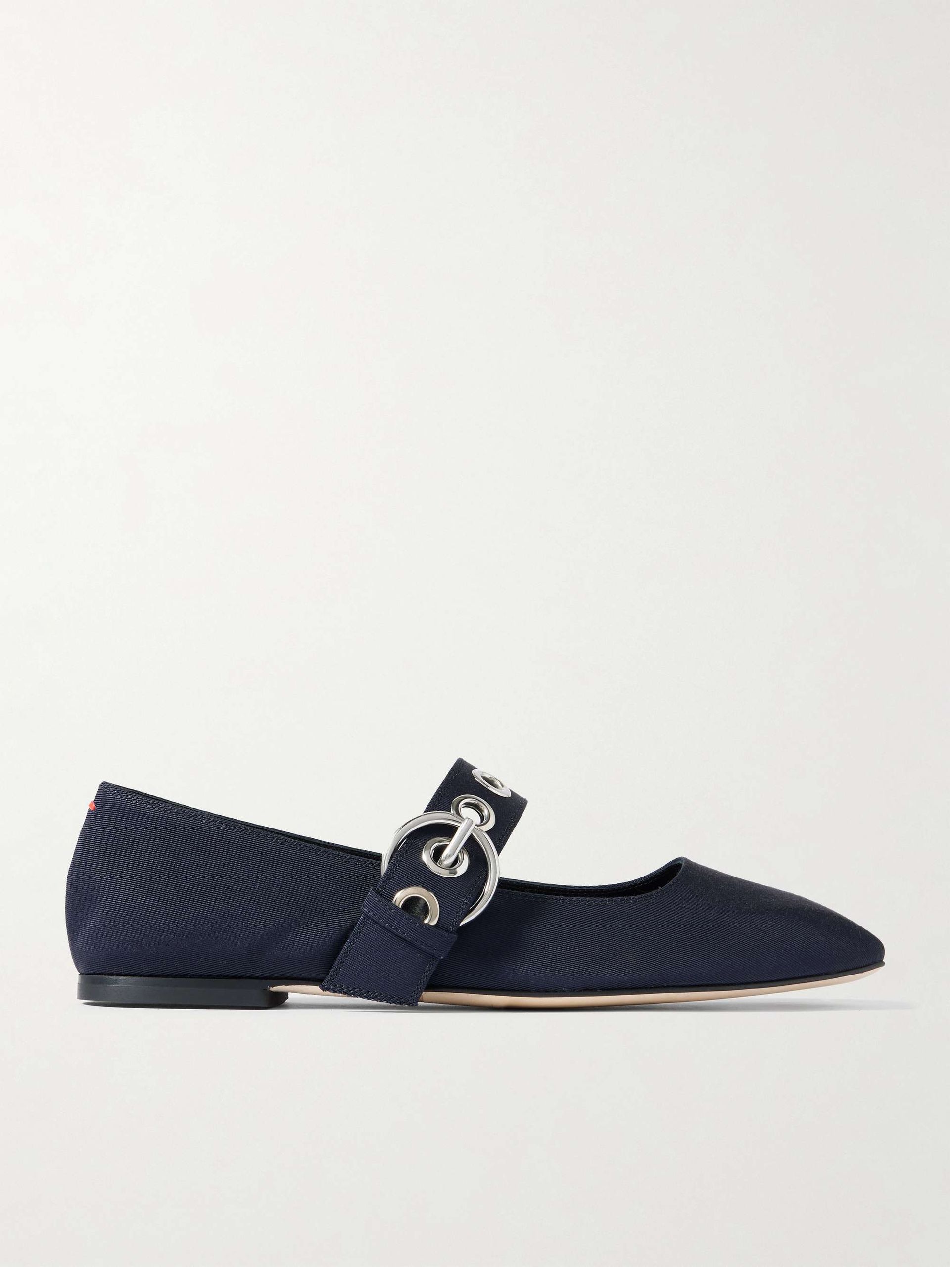 Uma Embellished Grosgrain Mary Jane Ballet Flats