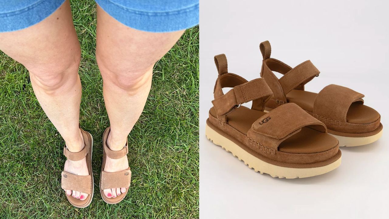 Kerrie wearing UGG sandals