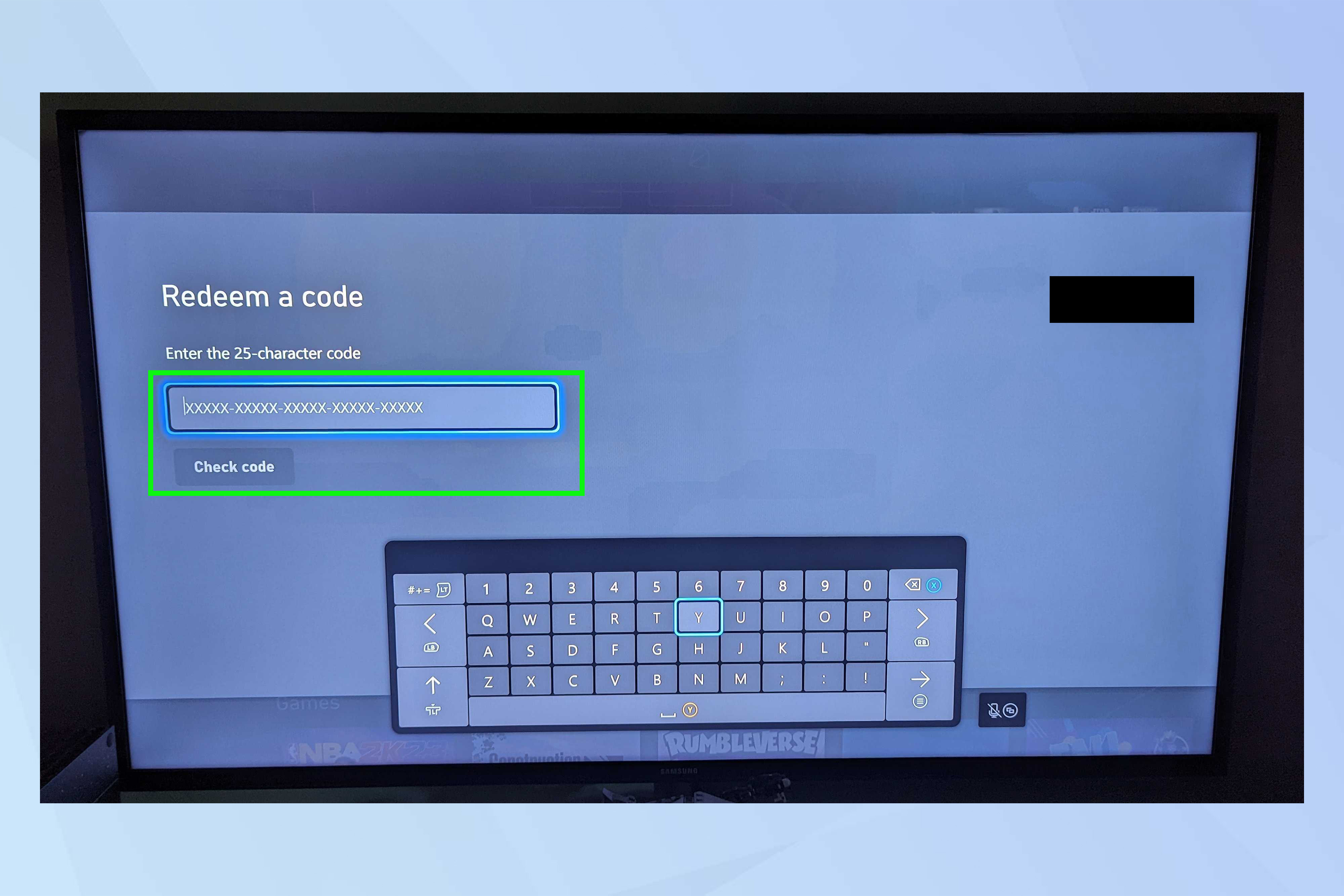 A screenshot of the Xbox menu