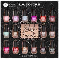 7. L.A. COLORS Cosmetics Limited Edition Holiday Fanastic Nail Polish Gift Set, 16 pc