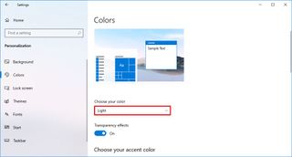 Windows 10 change color mode