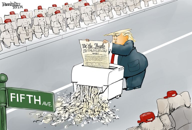7 scathing cartoons about Trump's call to suspend the Constitution ...