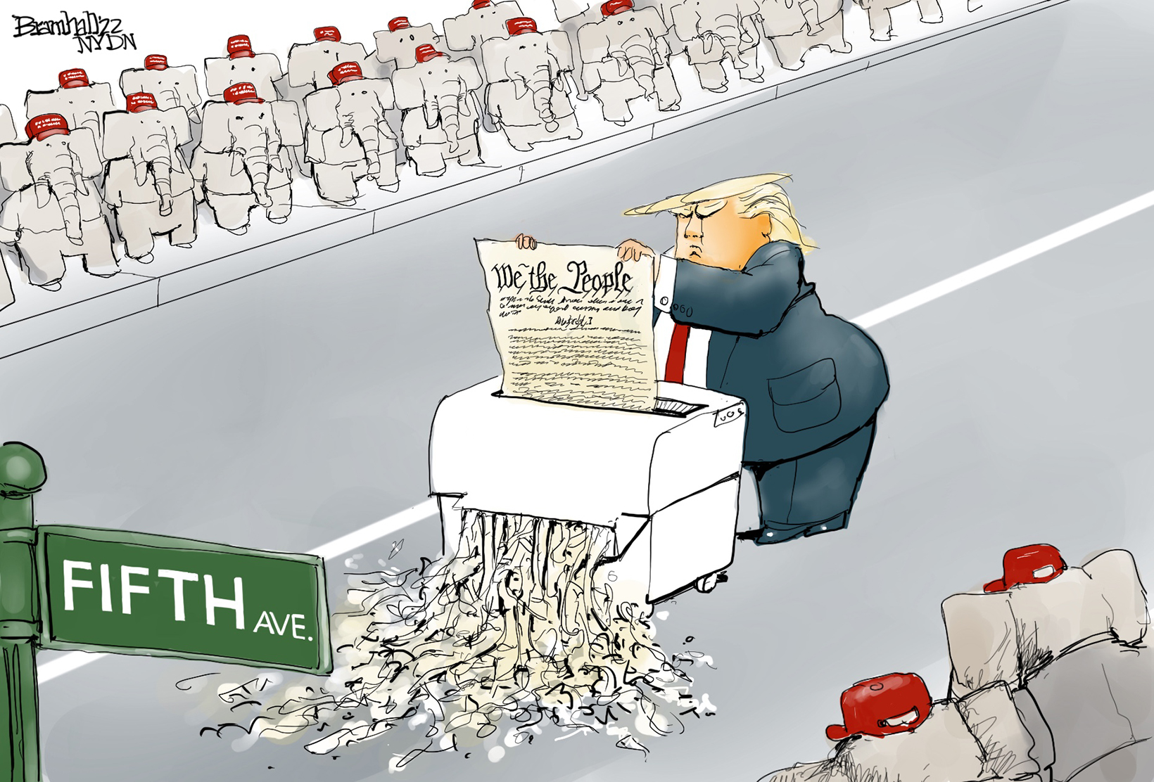 7 scathing cartoons about Trump's call to suspend the Constitution