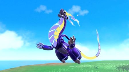 A screenshot of Miraidon in Pokemon Scarlet and Violet.