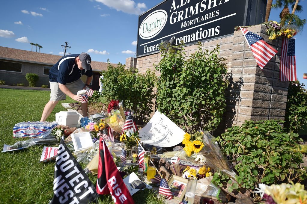 A memorial to Sen. John McCain in Arizona