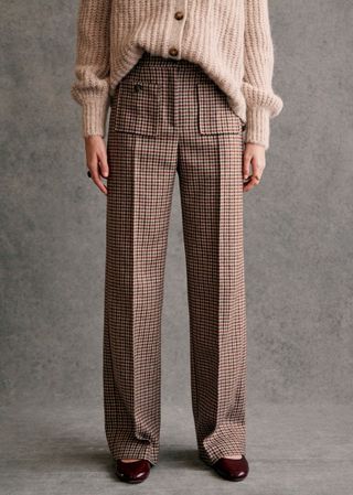 Dan Trousers - Check - Wool - Sézane