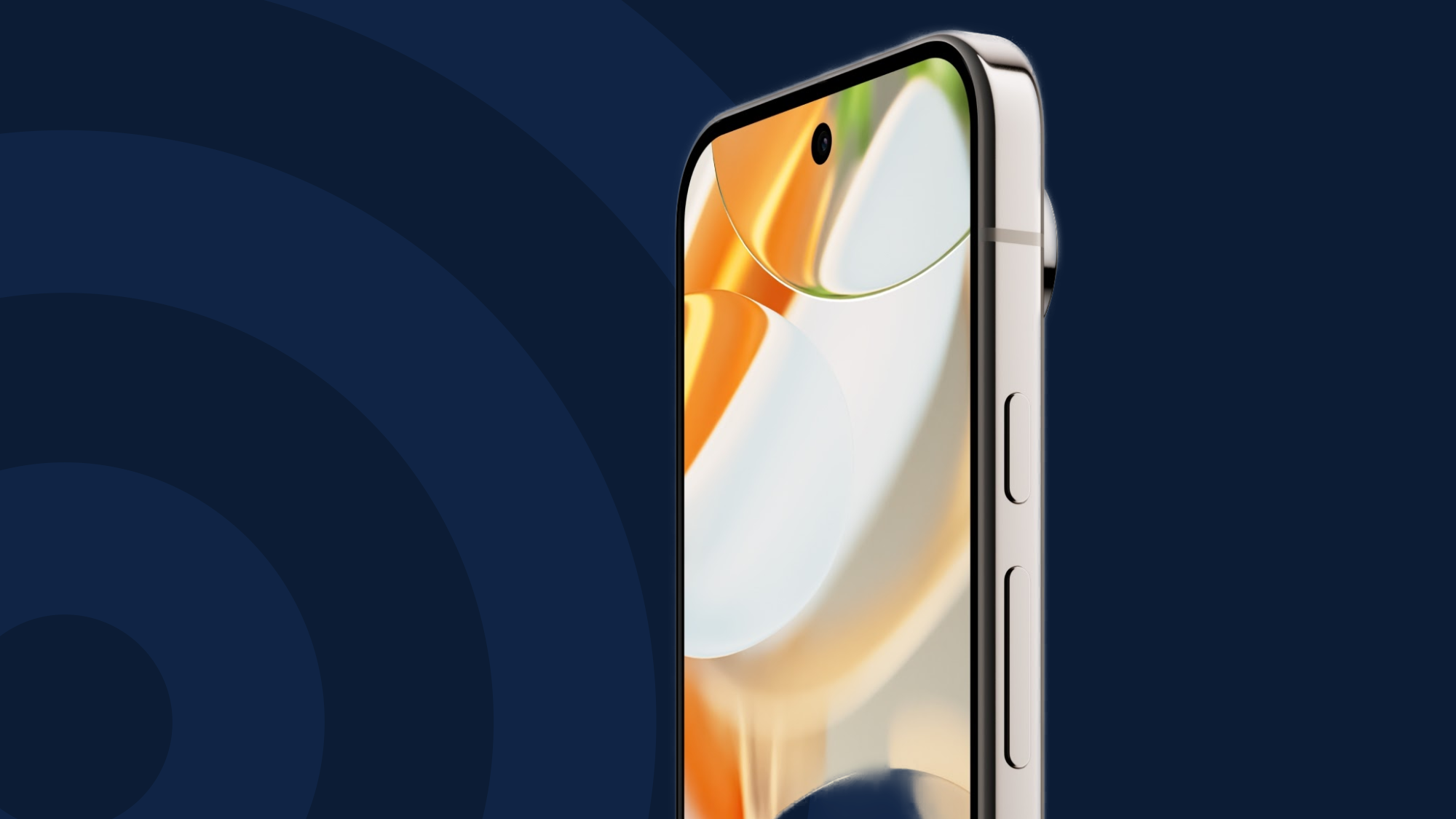Google Pixel 9 Pro against a blue TechRadar-branded background