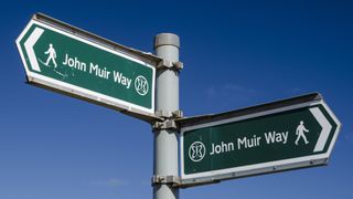 who was John Muir: John Muir Way sign