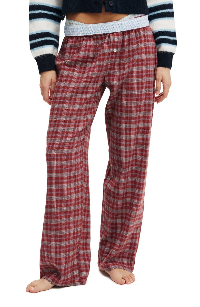 Women&#039;s Flannel Wide Leg Pant