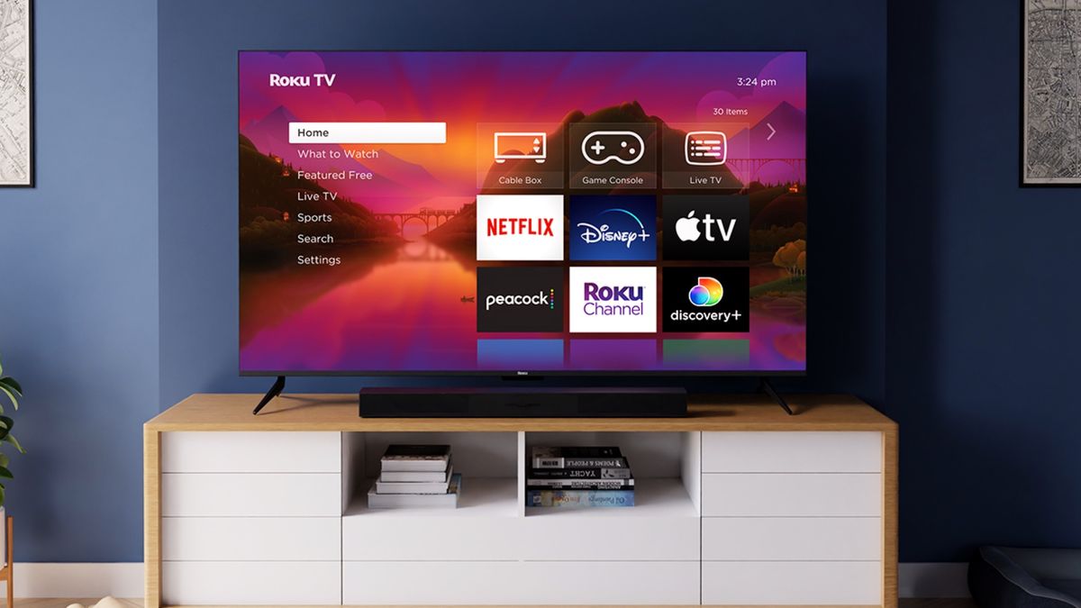 The Roku Select Series TV in a living room.