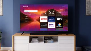 The Roku Select Series TV in a living room.