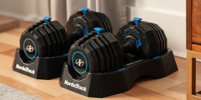 Image of NordicTrack Select-A-Weight adjustable dumbbells