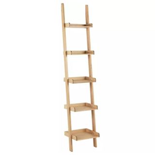 light oak ladder shelf