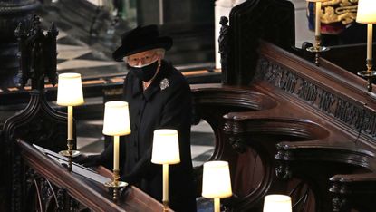 Queen Elizabeth II at Prince Philip's Funeral