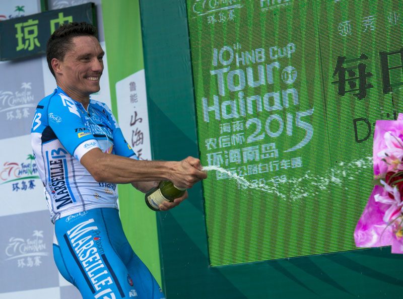 Benjamin Giraud on the stage 5 podium.