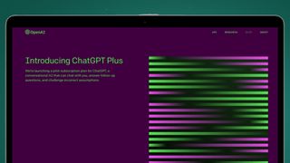 Un écran d'ordinateur portable montrant l'écran de bienvenue de ChatGPT Plus