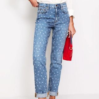 Boden Laser Spot Girlfriend Jeans