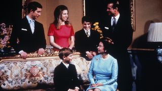 The Queen and Prince Philip with Princes Charles, Andrew and Edward and Princess Anne