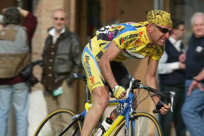 Marco Pantani racing in his final season