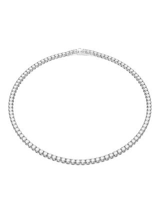 SWAROVSKI, Swarovski Matrix Tennis Necklace With Clear Crystals on a Rhodium Finished Setting, Part of the Swarovski Matrix Tennis Collection