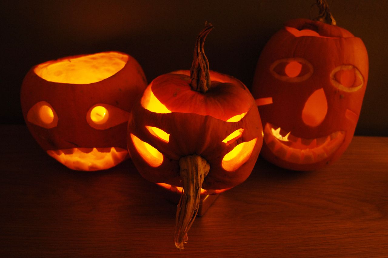 Halloween pumpkins.