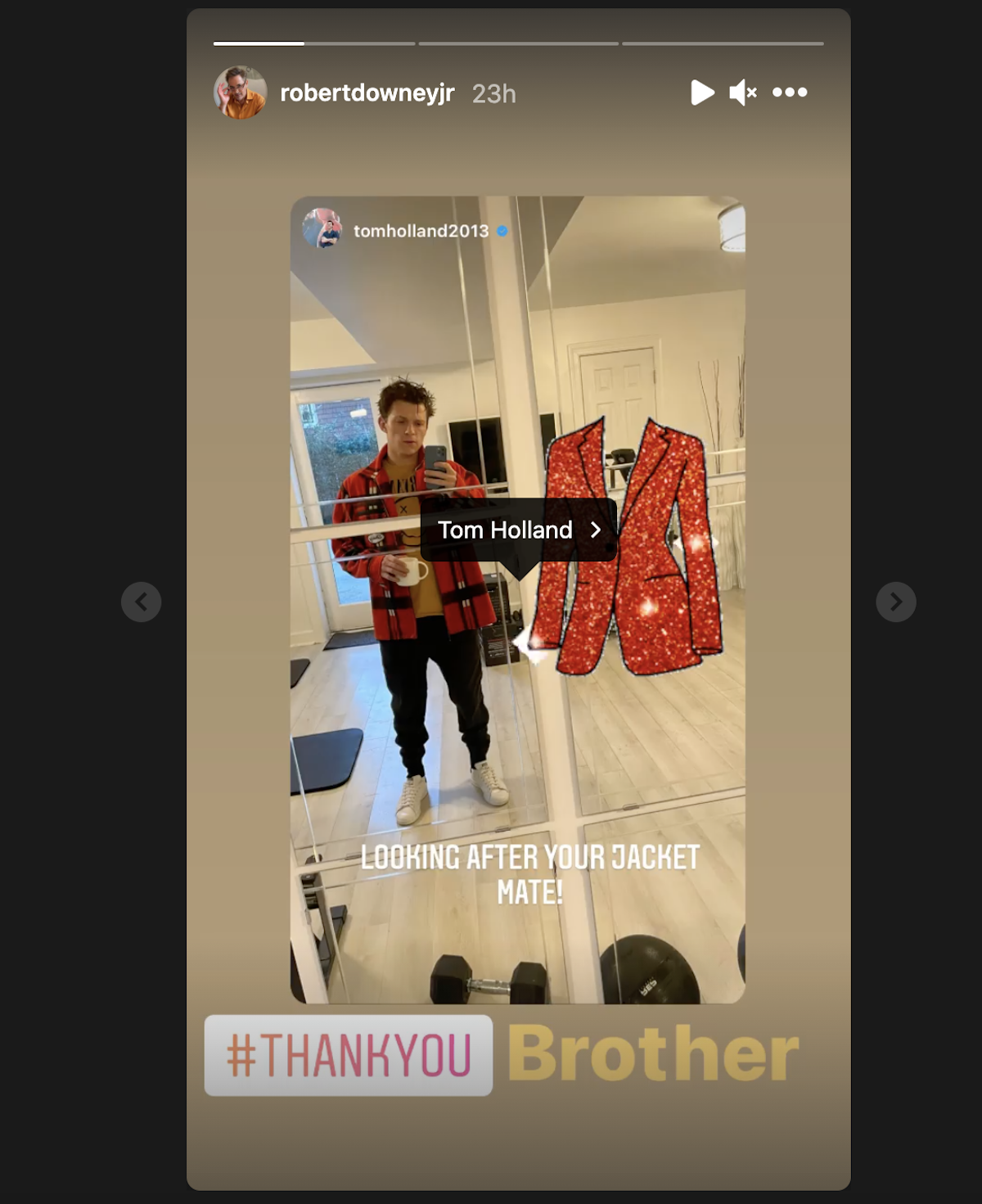 Tom Holland on Instagram