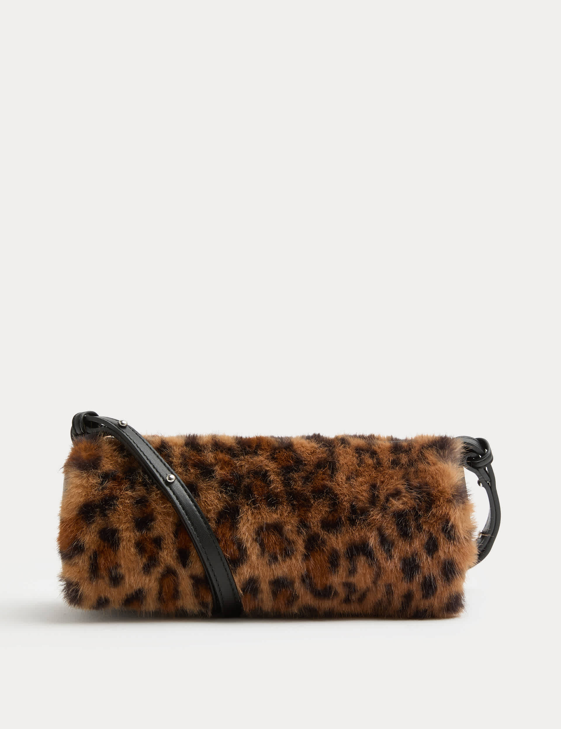 Faux Fur Leopard Cross Body Bag