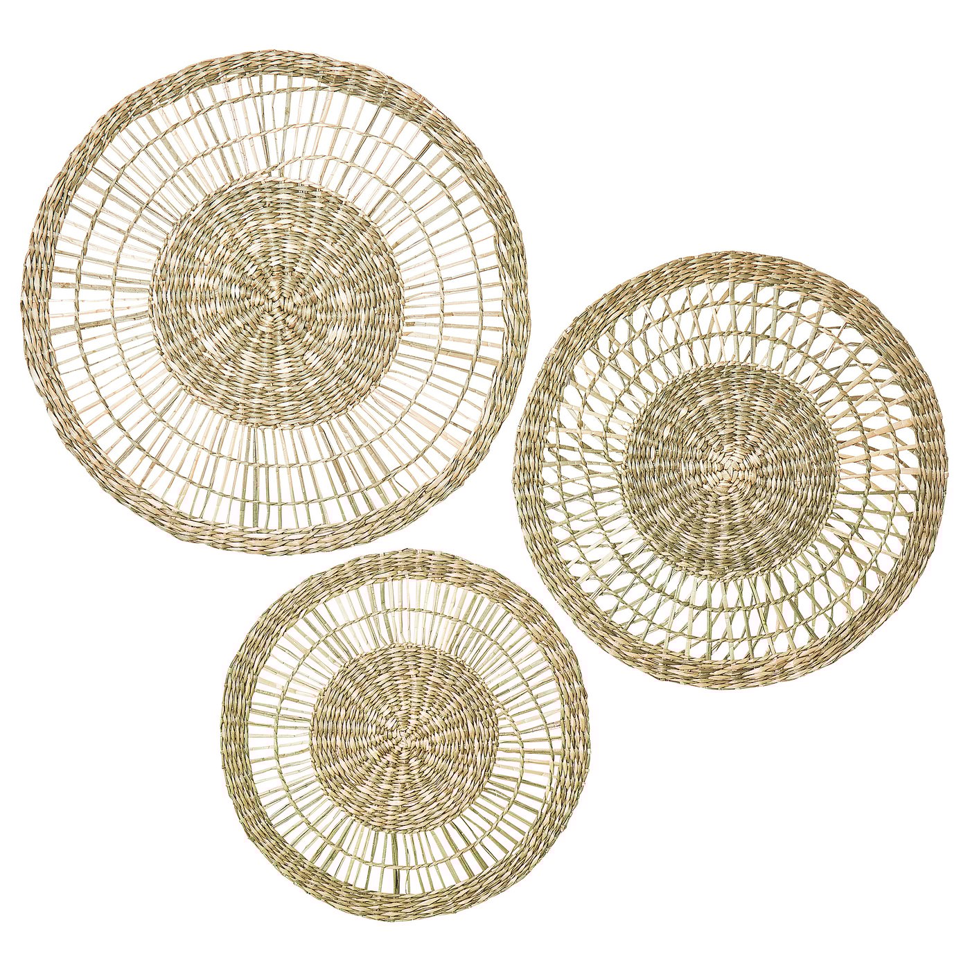 Gillstad Wall Decoration, Set of 3 - Sedge Handmade