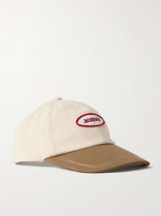 La Casquette Gelato Appliquéd Slub Cotton and Corduroy Baseball Cap