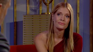 Michelle Stafford as Phyllis looking distraught in The Young and the Restless