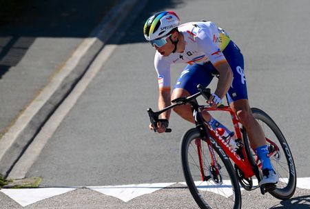 SAINT-GILLES-CROIX-DE-VIE, FRANCE - APRIL 04: Valentin Ferron of France and Team TotalEnergies competes during the 1st Region Pays de la Loire Tour 2023, Stage 1 a 150.9km stage from Saint-P&Atilde;&uml;re-en-Retz to Saint-Gilles-Croix-de-Vie on April 04, 2023 in Saint-Gilles-Croix-de-Vie, France. (Photo by Dario Belingheri/Getty Images)