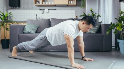 Man performing push-ups