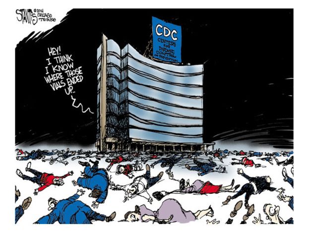 Editorial cartoon CDC disease