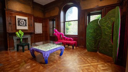 Installation of &quot;Game Room” by Liam Lee and Tommy Mishima in &quot;Making Home—Smithsonian Design Triennial&quot; at Cooper Hewitt, Smithsonian Design Museum. Photo: Ann Sunwoo © Smithsonian Institution