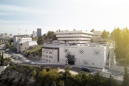 Jerusalem Academy of Music and Dance exterior aerial