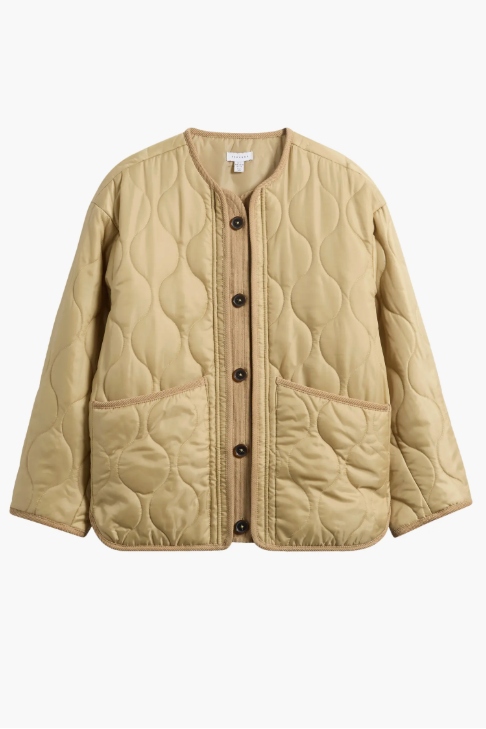 Topshop, Double Layer Quilted Liner Jacket