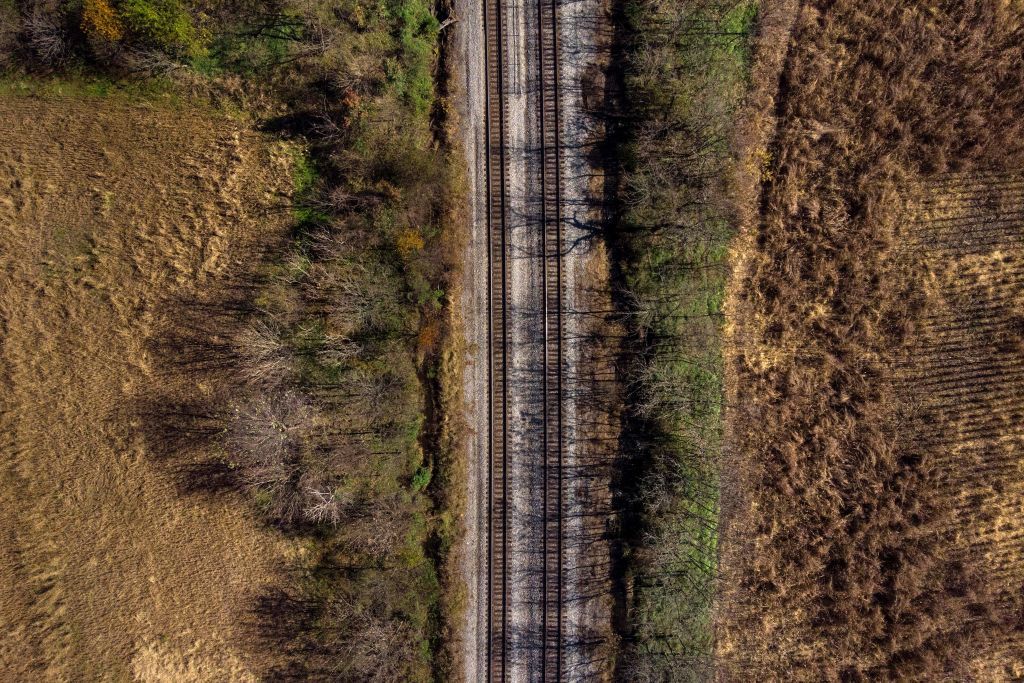 train tracks. 