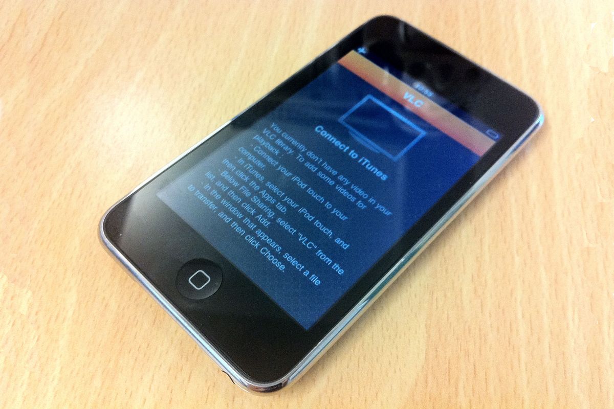 The VLC app on the iPod Touch