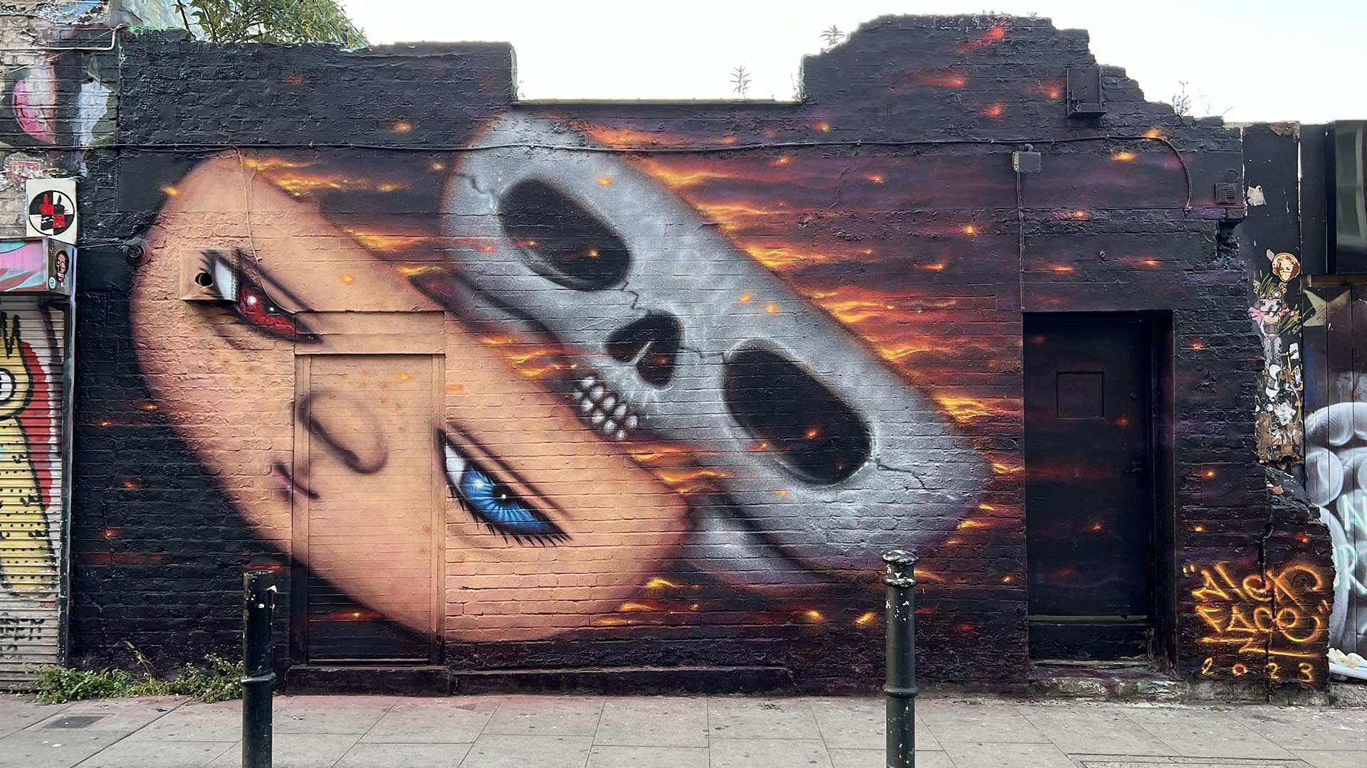 A photo of Brick Lane graffiti.