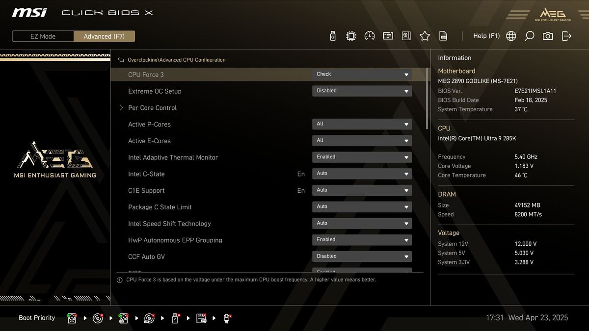 MSI Z890 Godlike