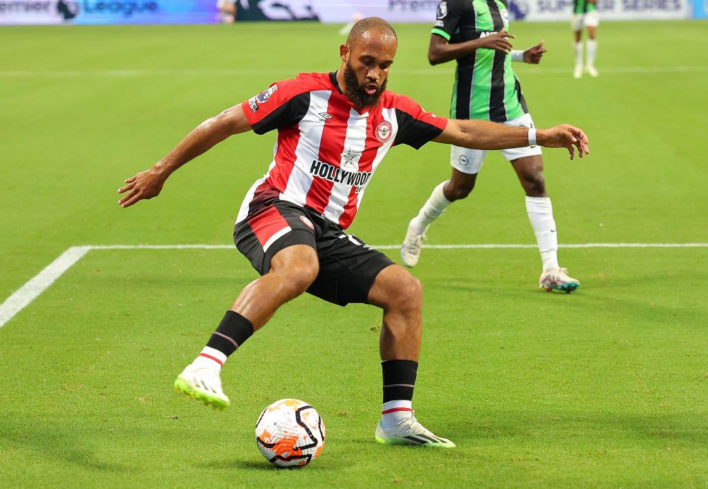 Brentford season preview 2023/24 Bryan Mbeumo #19 of Brentford controls the ball against Brighton &amp; Hove Albion during the second half of the Premier League Summer Series match at Mercedes-Benz Stadium on July 26, 2023 in Atlanta, Georgia. (Photo by Kevin C. Cox/Getty Images for Premier League)