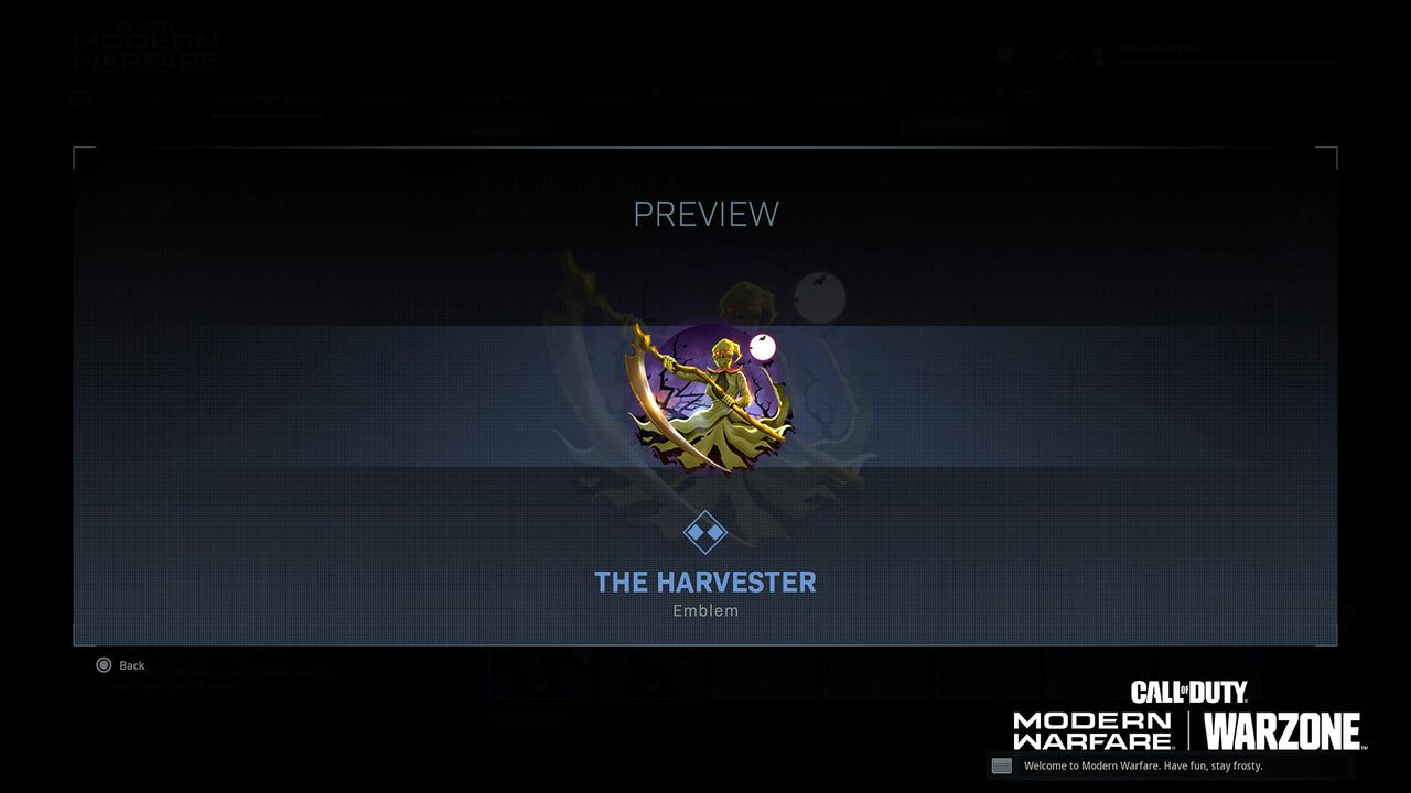 Warzone Trick or Treat rewards