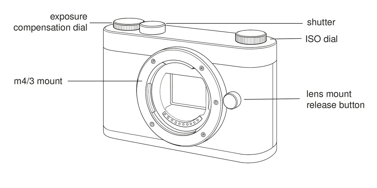 Esquisse Camera mock ups on a white background