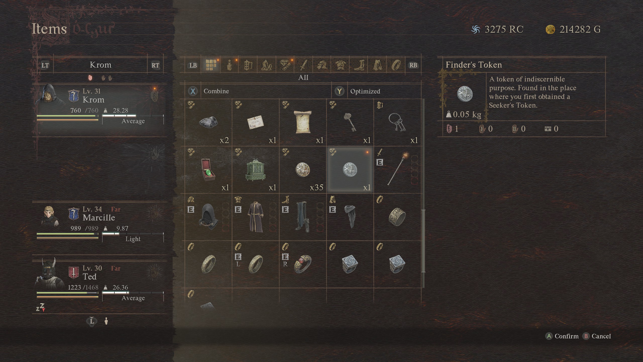 Dragon's Dogma 2 Sphinx Riddles - Finder's Token in inventory
